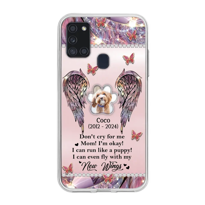 Personalized Memorial Phone Case - Upload Photo - Memorial Gift Idea For Dog Lover - Don't Cry For Me - Case For iPhone/Samsung