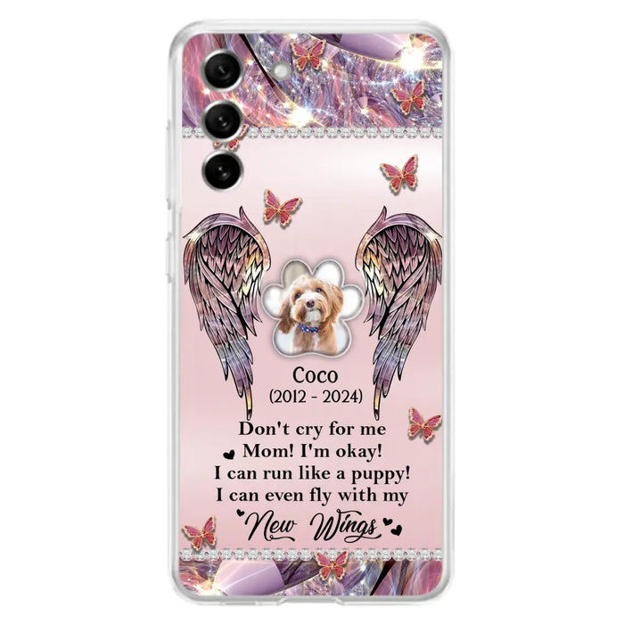 Personalized Memorial Phone Case - Upload Photo - Memorial Gift Idea For Dog Lover - Don't Cry For Me - Case For iPhone/Samsung