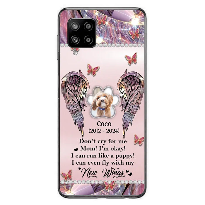 Personalized Memorial Phone Case - Upload Photo - Memorial Gift Idea For Dog Lover - Don't Cry For Me - Case For iPhone/Samsung