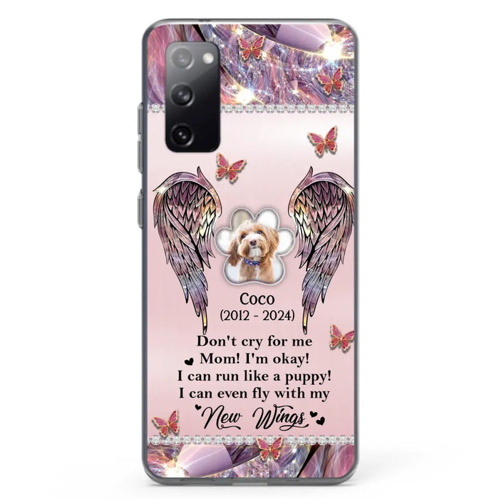 Personalized Memorial Phone Case - Upload Photo - Memorial Gift Idea For Dog Lover - Don't Cry For Me - Case For iPhone/Samsung