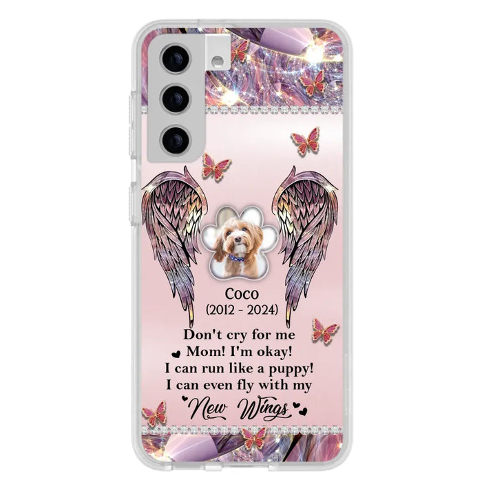 Personalized Memorial Phone Case - Upload Photo - Memorial Gift Idea For Dog Lover - Don't Cry For Me - Case For iPhone/Samsung