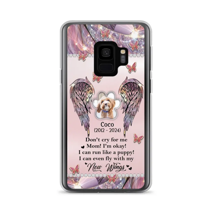 Personalized Memorial Phone Case - Upload Photo - Memorial Gift Idea For Dog Lover - Don't Cry For Me - Case For iPhone/Samsung