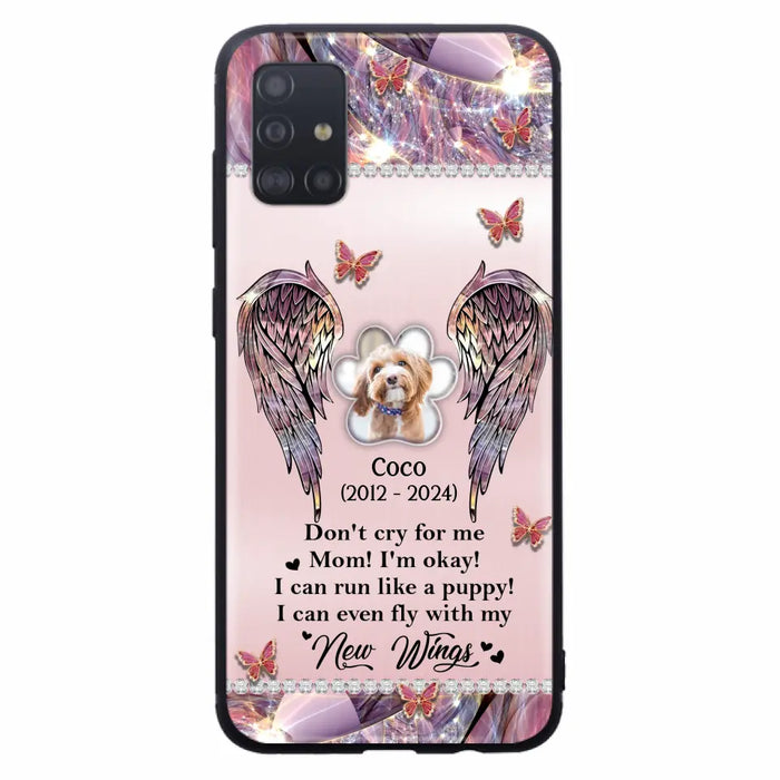 Personalized Memorial Phone Case - Upload Photo - Memorial Gift Idea For Dog Lover - Don't Cry For Me - Case For iPhone/Samsung