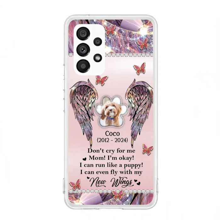 Personalized Memorial Phone Case - Upload Photo - Memorial Gift Idea For Dog Lover - Don't Cry For Me - Case For iPhone/Samsung