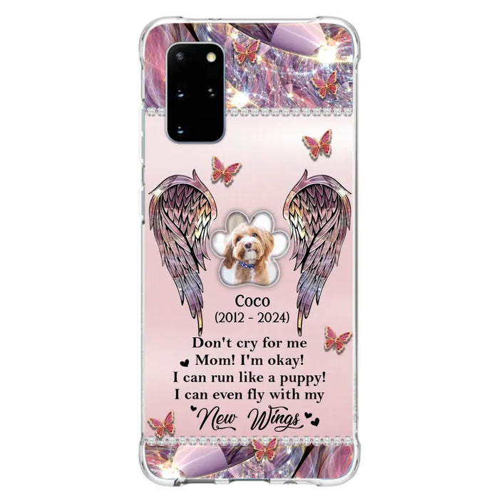 Personalized Memorial Phone Case - Upload Photo - Memorial Gift Idea For Dog Lover - Don't Cry For Me - Case For iPhone/Samsung