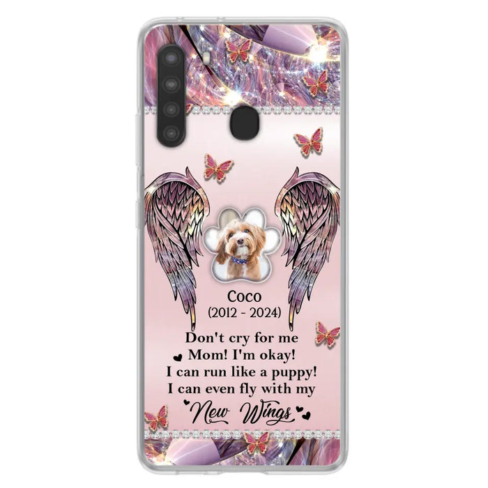 Personalized Memorial Phone Case - Upload Photo - Memorial Gift Idea For Dog Lover - Don't Cry For Me - Case For iPhone/Samsung