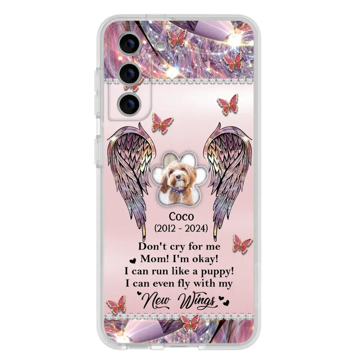 Personalized Memorial Phone Case - Upload Photo - Memorial Gift Idea For Dog Lover - Don't Cry For Me - Case For iPhone/Samsung