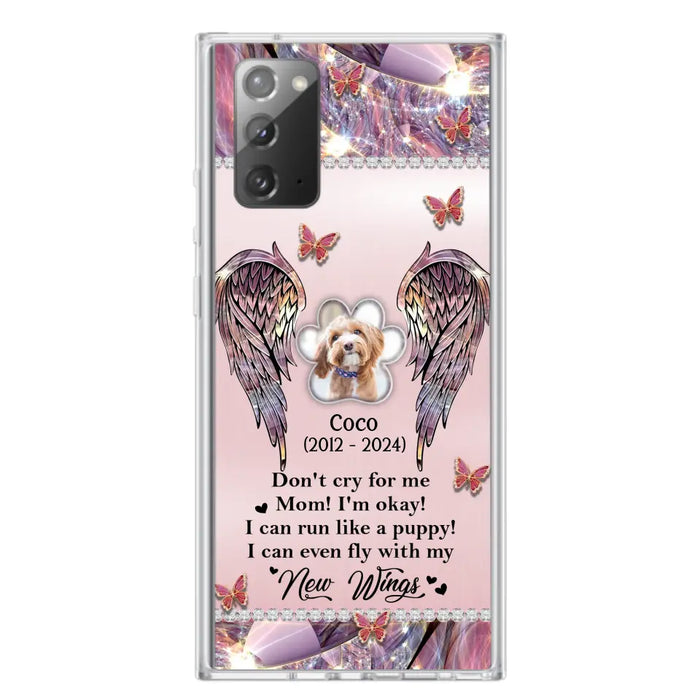 Personalized Memorial Phone Case - Upload Photo - Memorial Gift Idea For Dog Lover - Don't Cry For Me - Case For iPhone/Samsung