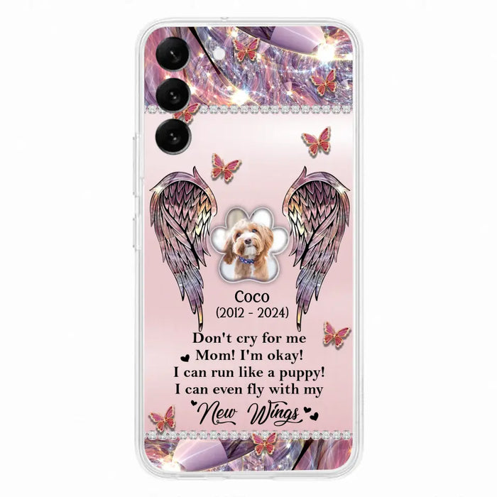 Personalized Memorial Phone Case - Upload Photo - Memorial Gift Idea For Dog Lover - Don't Cry For Me - Case For iPhone/Samsung