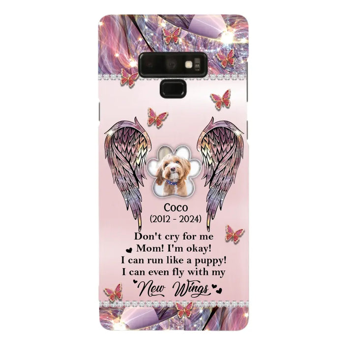 Personalized Memorial Phone Case - Upload Photo - Memorial Gift Idea For Dog Lover - Don't Cry For Me - Case For iPhone/Samsung