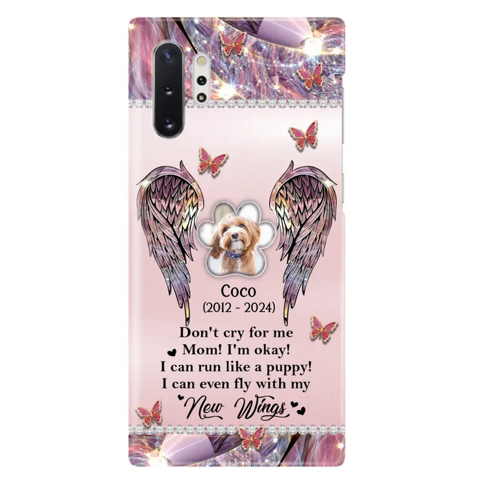 Personalized Memorial Phone Case - Upload Photo - Memorial Gift Idea For Dog Lover - Don't Cry For Me - Case For iPhone/Samsung