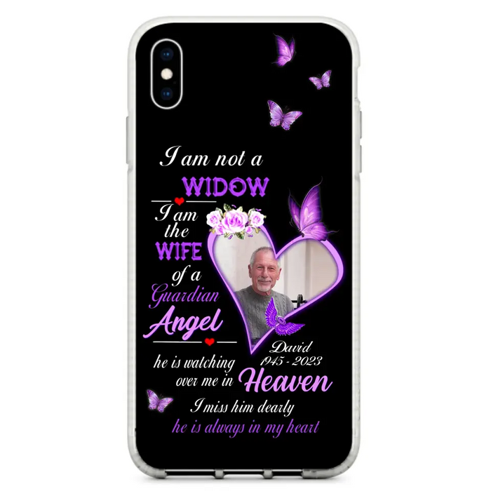 Custom Personalized Memorial Phone Case - Memorial Gift Idea For Family - Case For iPhone/Samsung - I Am Not A Widow