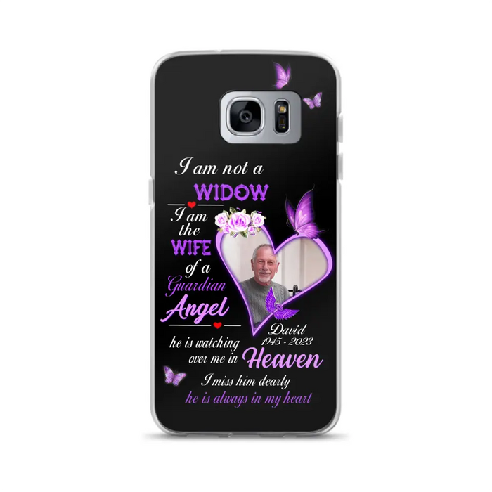 Custom Personalized Memorial Phone Case - Memorial Gift Idea For Family - Case For iPhone/Samsung - I Am Not A Widow