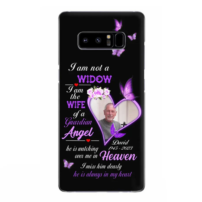 Custom Personalized Memorial Phone Case - Memorial Gift Idea For Family - Case For iPhone/Samsung - I Am Not A Widow