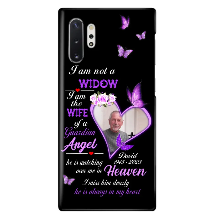 Custom Personalized Memorial Phone Case - Memorial Gift Idea For Family - Case For iPhone/Samsung - I Am Not A Widow