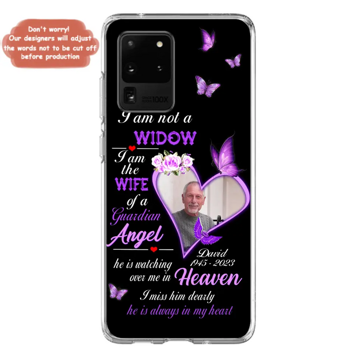 Custom Personalized Memorial Phone Case - Memorial Gift Idea For Family - Case For iPhone/Samsung - I Am Not A Widow