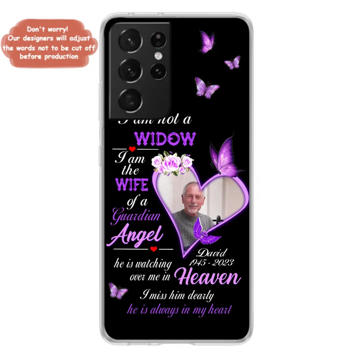 Custom Personalized Memorial Phone Case - Memorial Gift Idea For Family - Case For iPhone/Samsung - I Am Not A Widow