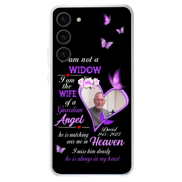 Custom Personalized Memorial Phone Case - Memorial Gift Idea For Family - Case For iPhone/Samsung - I Am Not A Widow