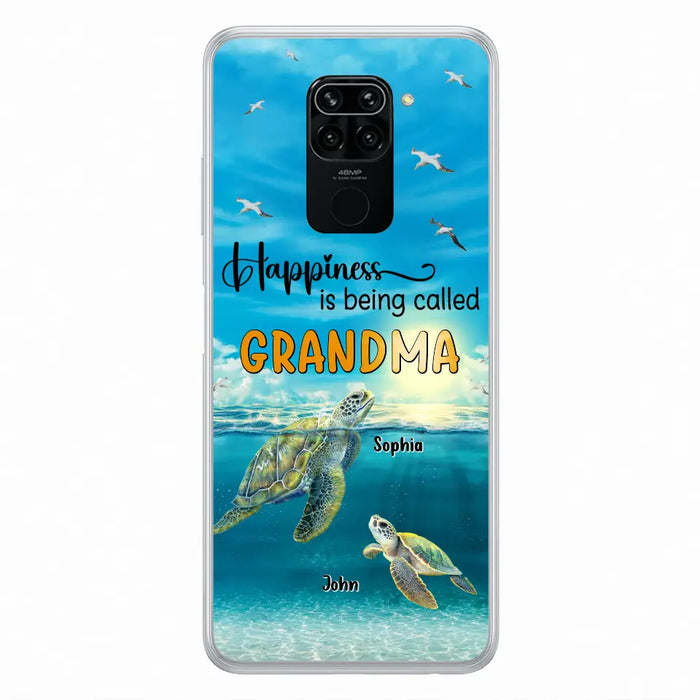 Custom Personalized Grandma Mom Turtle Phone Case - Gift Idea For Grandma - Up to 10 Kids - Happiness Is Being Called Grandma - Case For Oppo/Xiaomi/Huawei