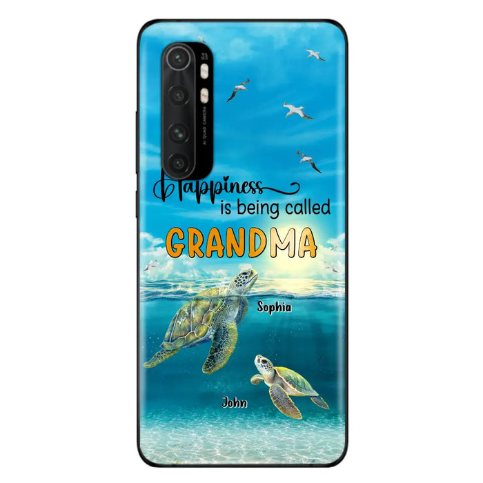 Custom Personalized Grandma Mom Turtle Phone Case - Gift Idea For Grandma - Up to 10 Kids - Happiness Is Being Called Grandma - Case For Oppo/Xiaomi/Huawei