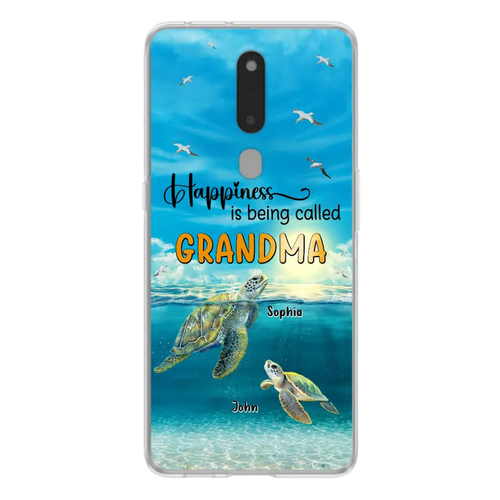 Custom Personalized Grandma Mom Turtle Phone Case - Gift Idea For Grandma - Up to 10 Kids - Happiness Is Being Called Grandma - Case For Oppo/Xiaomi/Huawei