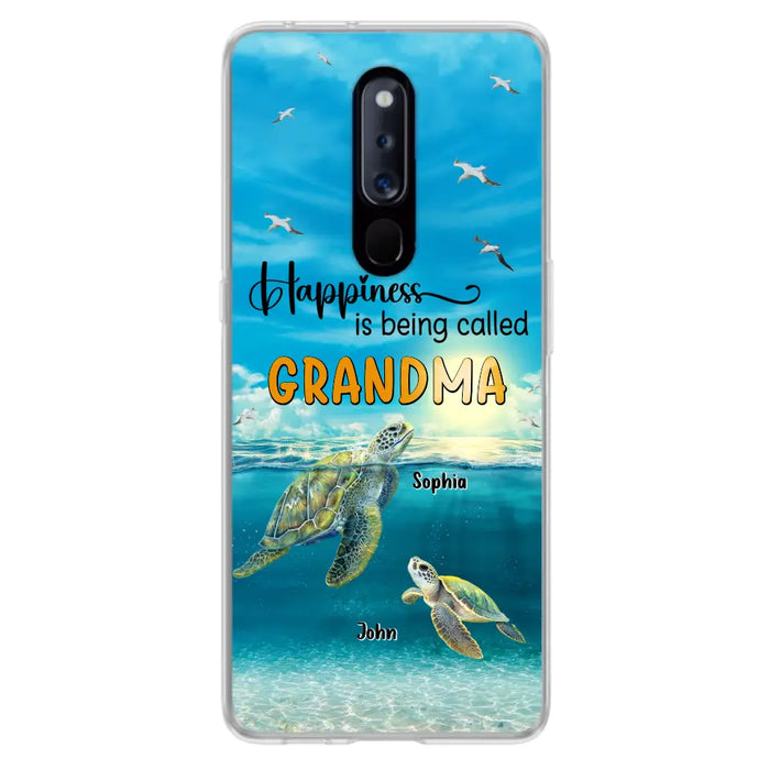 Custom Personalized Grandma Mom Turtle Phone Case - Gift Idea For Grandma - Up to 10 Kids - Happiness Is Being Called Grandma - Case For Oppo/Xiaomi/Huawei