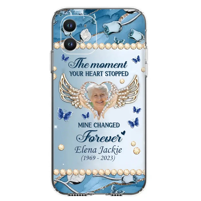 Personalized Memorial Phone Case - Memorial Gift Idea For Family - Case For iPhone/Samsung - The Moment Your Heart Stopped Mine Changed Forever