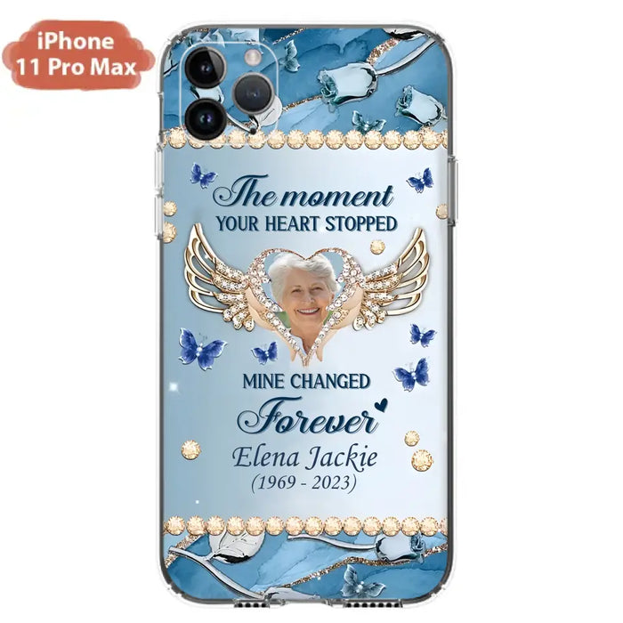 Personalized Memorial Phone Case - Memorial Gift Idea For Family - Case For iPhone/Samsung - The Moment Your Heart Stopped Mine Changed Forever