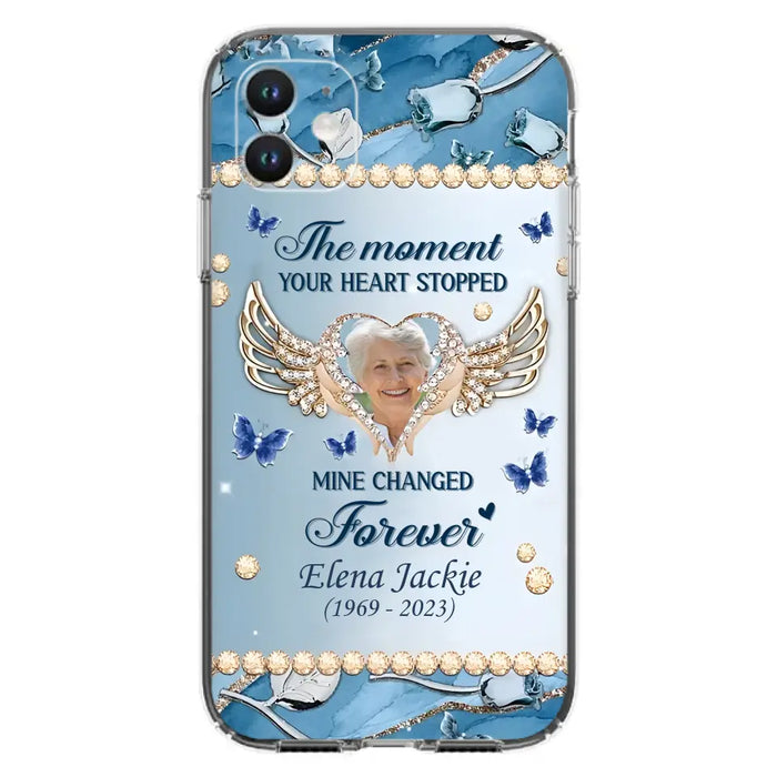 Personalized Memorial Phone Case - Memorial Gift Idea For Family - Case For iPhone/Samsung - The Moment Your Heart Stopped Mine Changed Forever