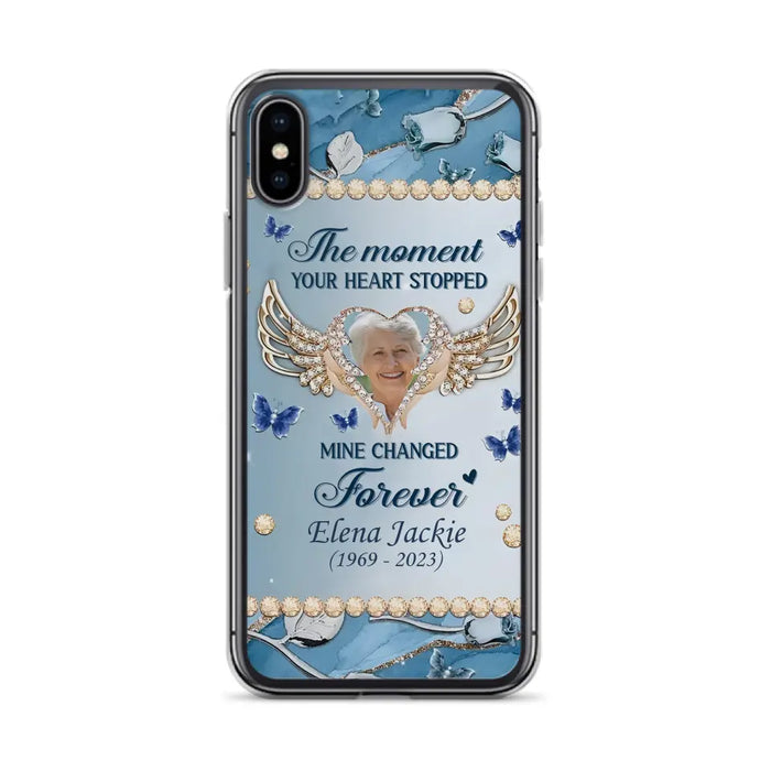 Personalized Memorial Phone Case - Memorial Gift Idea For Family - Case For iPhone/Samsung - The Moment Your Heart Stopped Mine Changed Forever