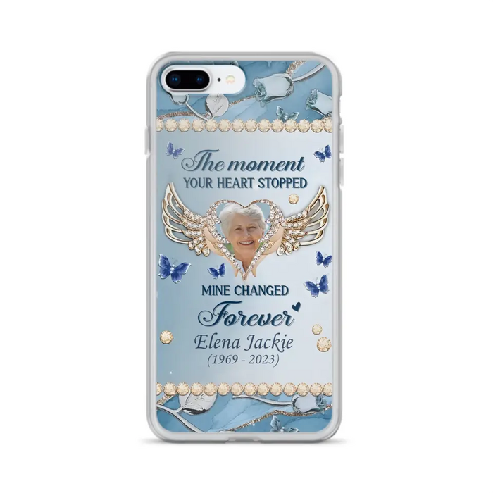 Personalized Memorial Phone Case - Memorial Gift Idea For Family - Case For iPhone/Samsung - The Moment Your Heart Stopped Mine Changed Forever