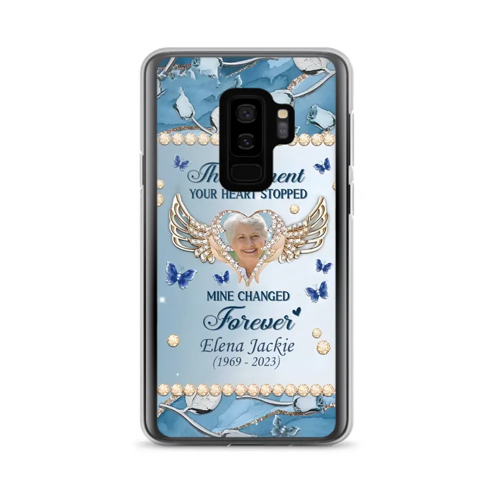 Personalized Memorial Phone Case - Memorial Gift Idea For Family - Case For iPhone/Samsung - The Moment Your Heart Stopped Mine Changed Forever