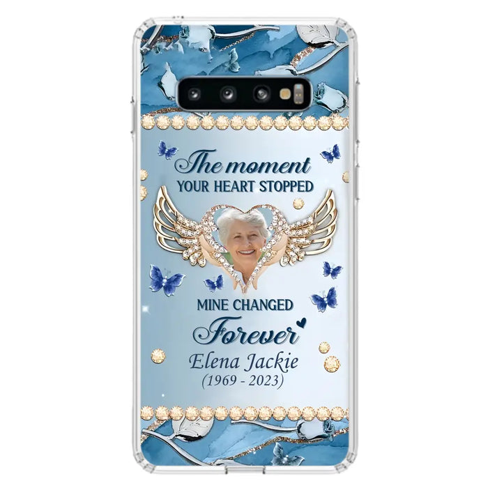 Personalized Memorial Phone Case - Memorial Gift Idea For Family - Case For iPhone/Samsung - The Moment Your Heart Stopped Mine Changed Forever