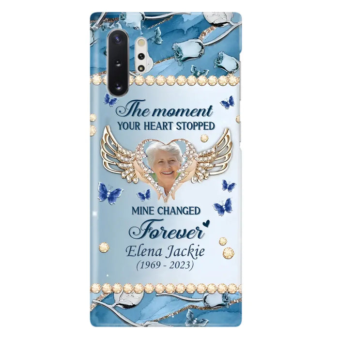 Personalized Memorial Phone Case - Memorial Gift Idea For Family - Case For iPhone/Samsung - The Moment Your Heart Stopped Mine Changed Forever