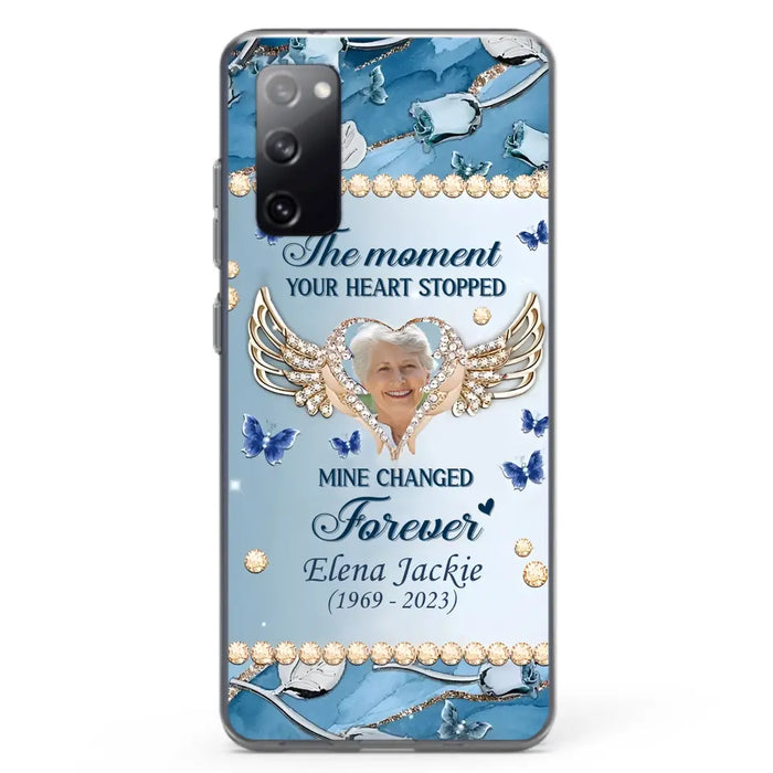 Personalized Memorial Phone Case - Memorial Gift Idea For Family - Case For iPhone/Samsung - The Moment Your Heart Stopped Mine Changed Forever