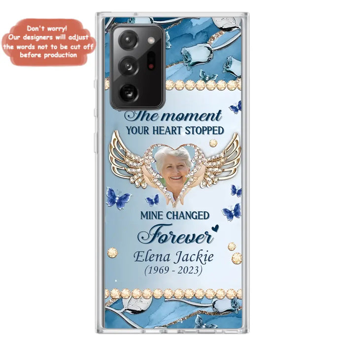 Personalized Memorial Phone Case - Memorial Gift Idea For Family - Case For iPhone/Samsung - The Moment Your Heart Stopped Mine Changed Forever