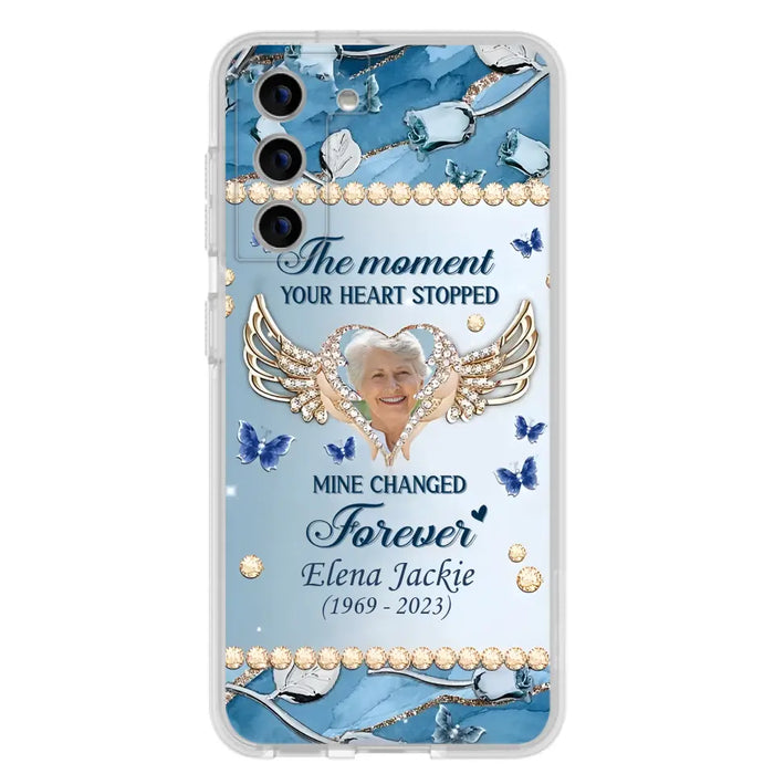 Personalized Memorial Phone Case - Memorial Gift Idea For Family - Case For iPhone/Samsung - The Moment Your Heart Stopped Mine Changed Forever