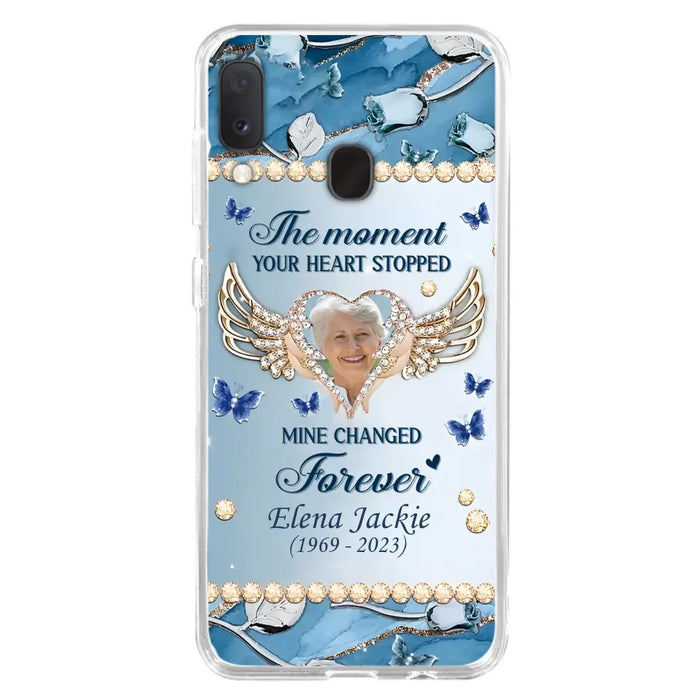 Personalized Memorial Phone Case - Memorial Gift Idea For Family - Case For iPhone/Samsung - The Moment Your Heart Stopped Mine Changed Forever