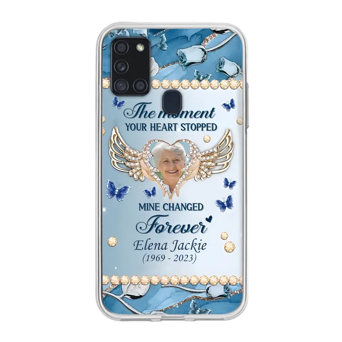 Personalized Memorial Phone Case - Memorial Gift Idea For Family - Case For iPhone/Samsung - The Moment Your Heart Stopped Mine Changed Forever