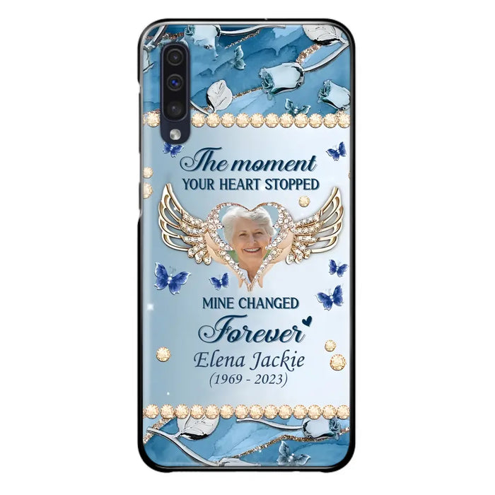 Personalized Memorial Phone Case - Memorial Gift Idea For Family - Case For iPhone/Samsung - The Moment Your Heart Stopped Mine Changed Forever