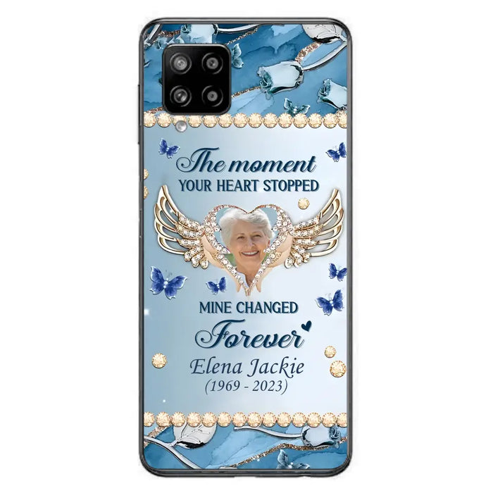 Personalized Memorial Phone Case - Memorial Gift Idea For Family - Case For iPhone/Samsung - The Moment Your Heart Stopped Mine Changed Forever