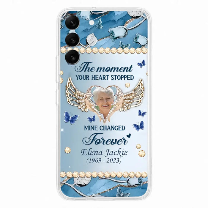 Personalized Memorial Phone Case - Memorial Gift Idea For Family - Case For iPhone/Samsung - The Moment Your Heart Stopped Mine Changed Forever