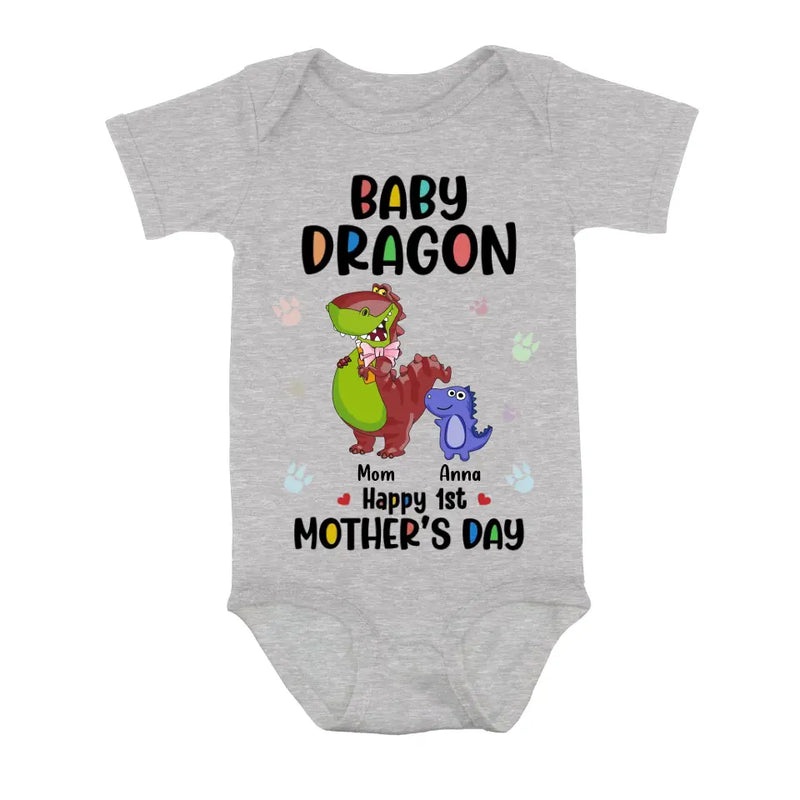 Personalized Dragon Shirt/Baby Onesie - Gift Idea For Mother's Day - Happy 1st Mother's Day