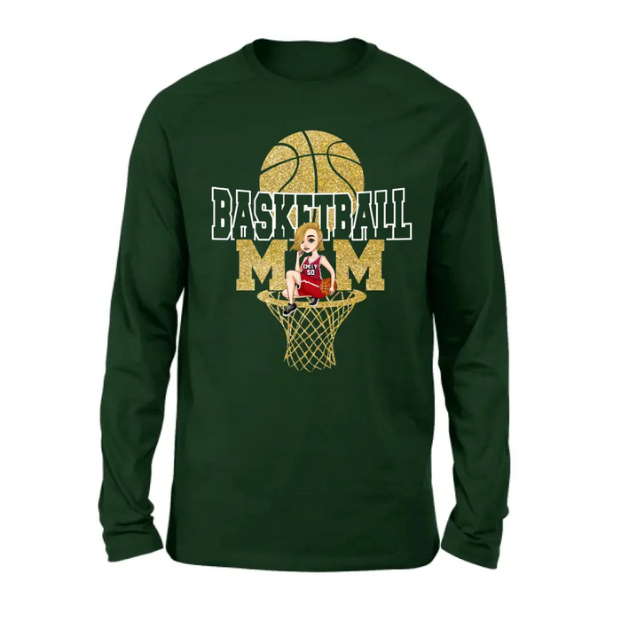 Custom Personalized Basketball Mom Shirt/ Hoodie - Gift Idea For Mom/ Basketball Lover