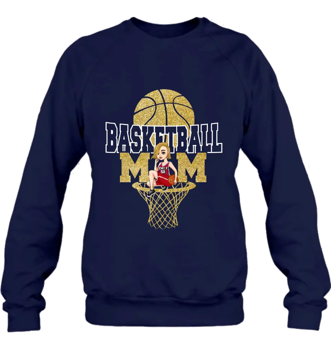 Custom Personalized Basketball Mom Shirt/ Hoodie - Gift Idea For Mom/ Basketball Lover