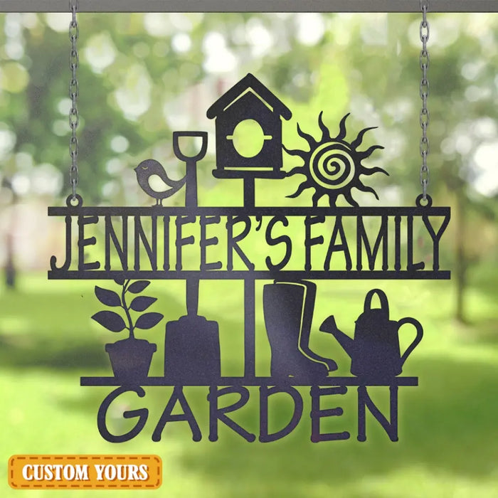 Custom Personalized Garden Metal Sign - Gift Idea For Family/ Garden Lover/ Garden's Decoration