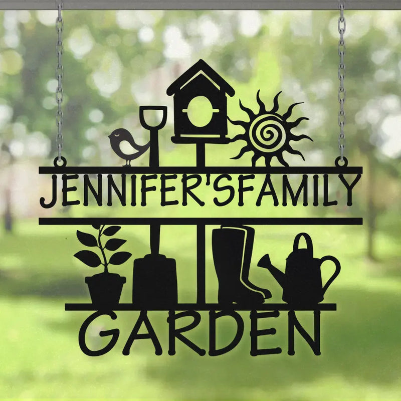Custom Personalized Garden Metal Sign - Gift Idea For Family/ Garden Lover/ Garden's Decoration