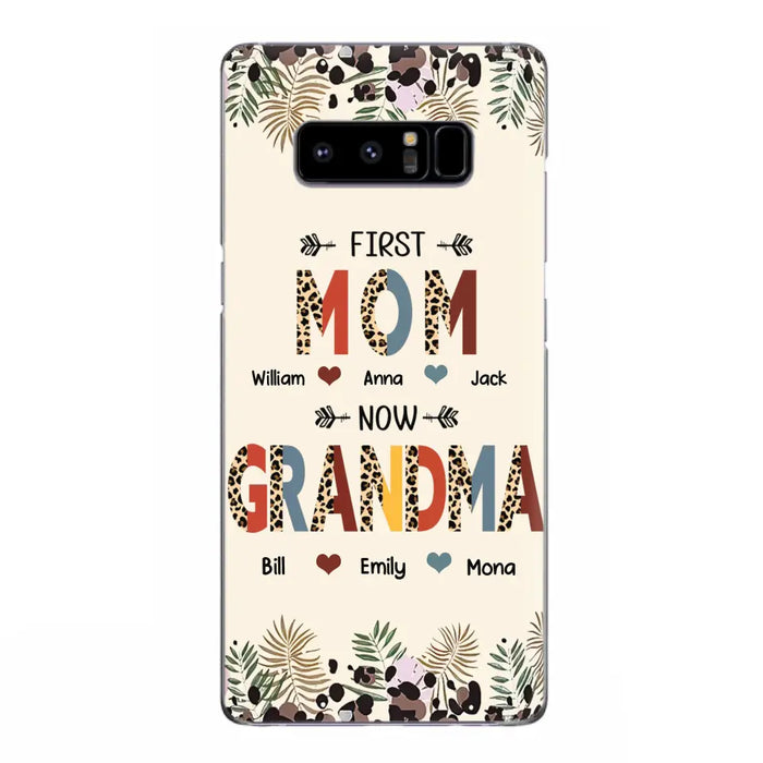 Custom Personalized Grandma Phone Case - Gift Idea For Grandma/Mom/ Mother's Day - Up to 6 Kids And 12 Grandkids - First Mom Now Grandma - Case For iPhone And Samsung