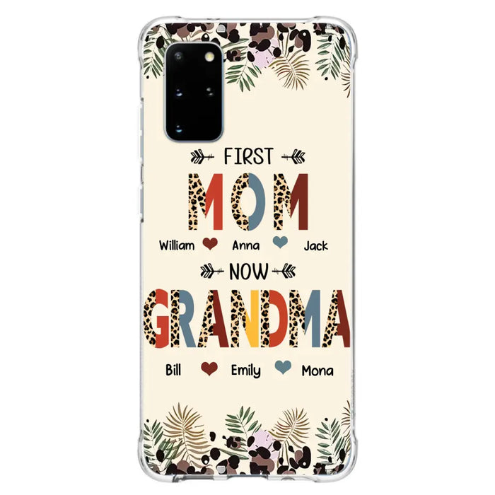 Custom Personalized Grandma Phone Case - Gift Idea For Grandma/Mom/ Mother's Day - Up to 6 Kids And 12 Grandkids - First Mom Now Grandma - Case For iPhone And Samsung