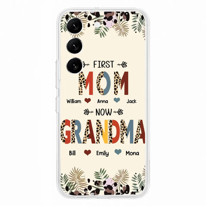 Custom Personalized Grandma Phone Case - Gift Idea For Grandma/Mom/ Mother's Day - Up to 6 Kids And 12 Grandkids - First Mom Now Grandma - Case For iPhone And Samsung